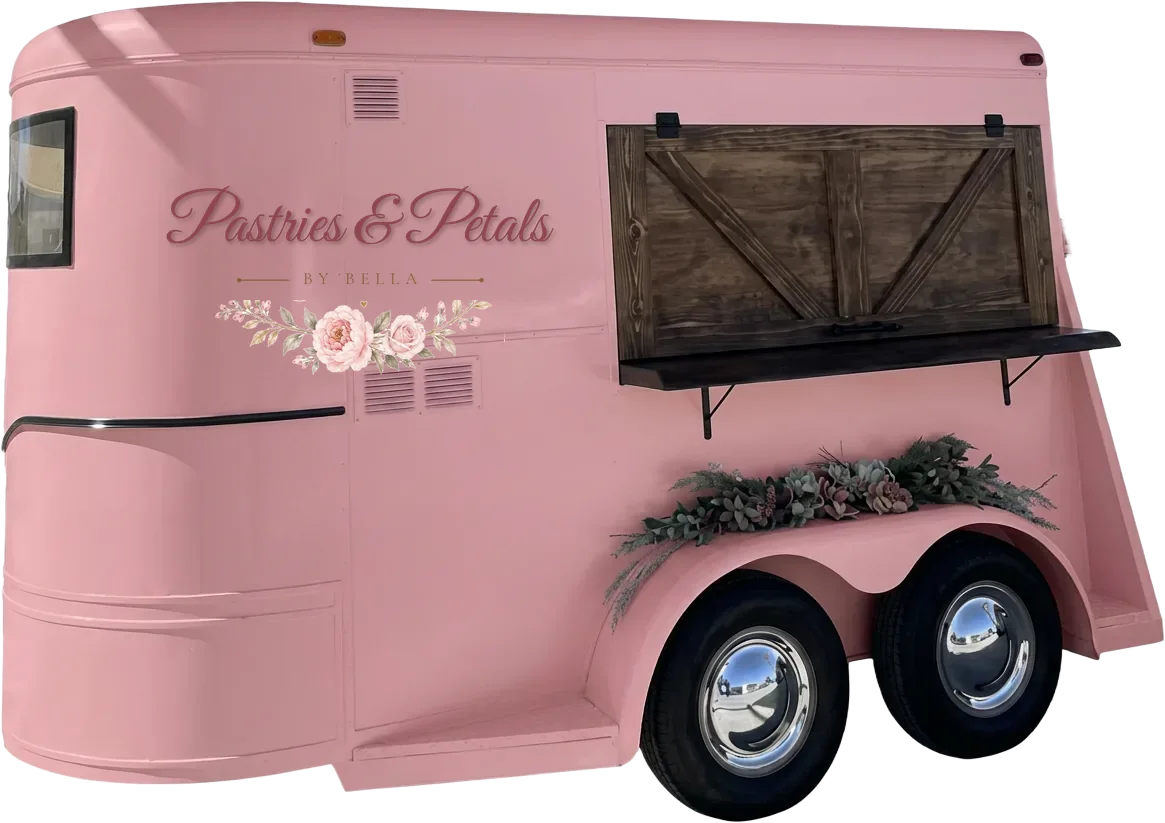Bella's pink trailer